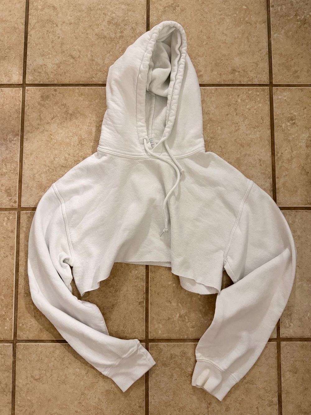 Gildan White Cropped Hoodie